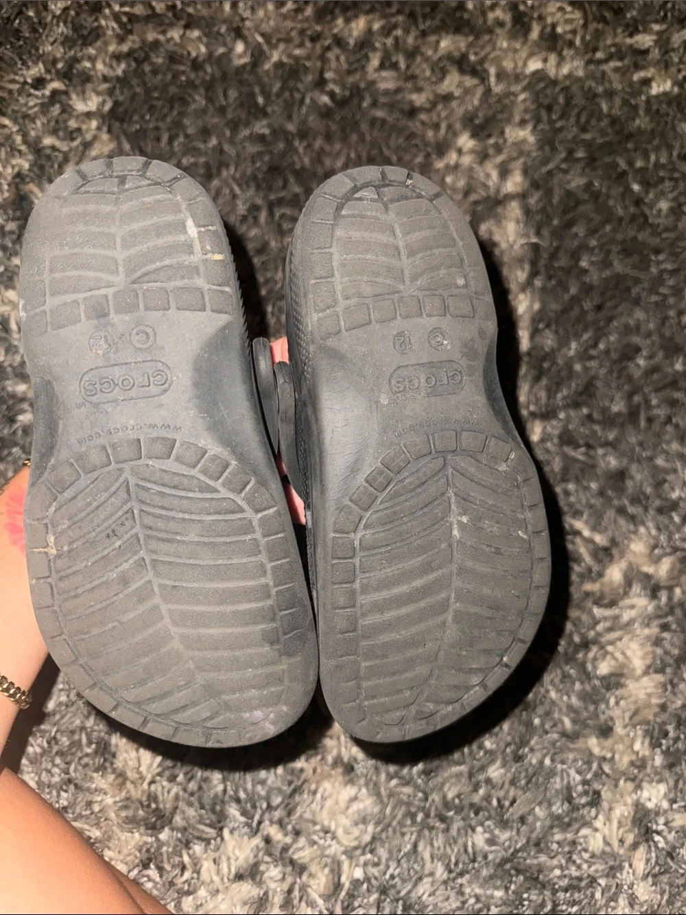 CROCS Kids Black Clogs with Sports Jibbitz